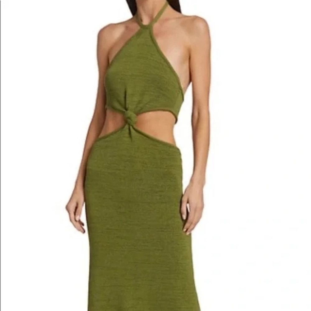 Cult Gaia Green Backless Dress